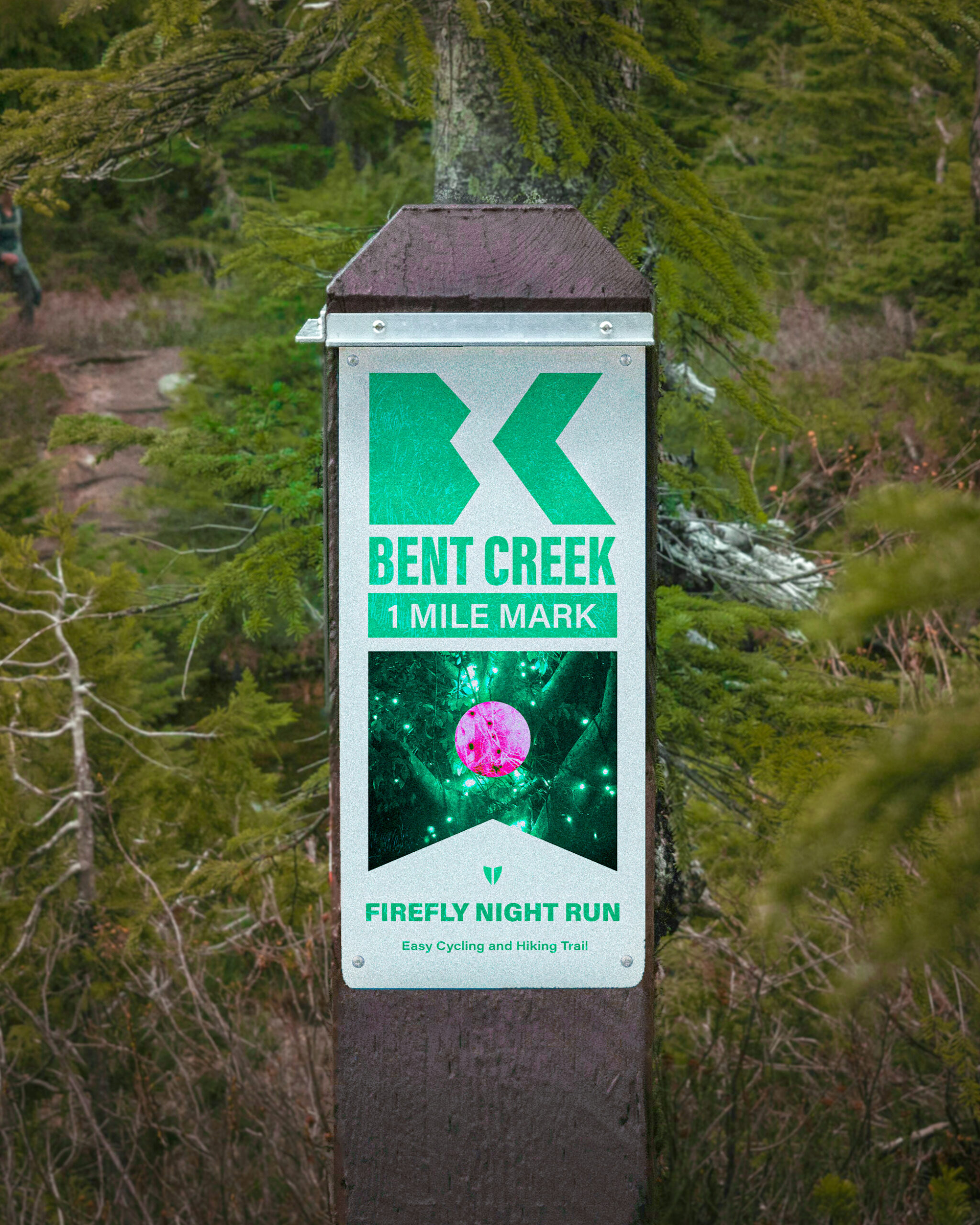 bent creek collective trail sign mockup